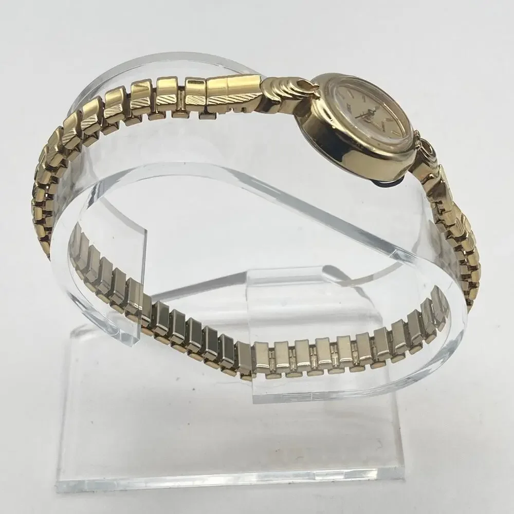 VTG Timex Women's Petite Dress Cocktail Watch 17mm - New Battery -Expansion Band
